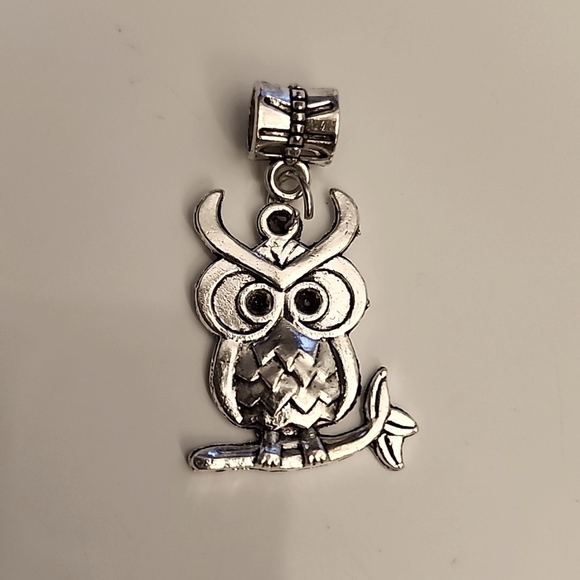 OWL 2 Charm for European Style Bracelets Fits Pandora Systems - Picture 1 of 2